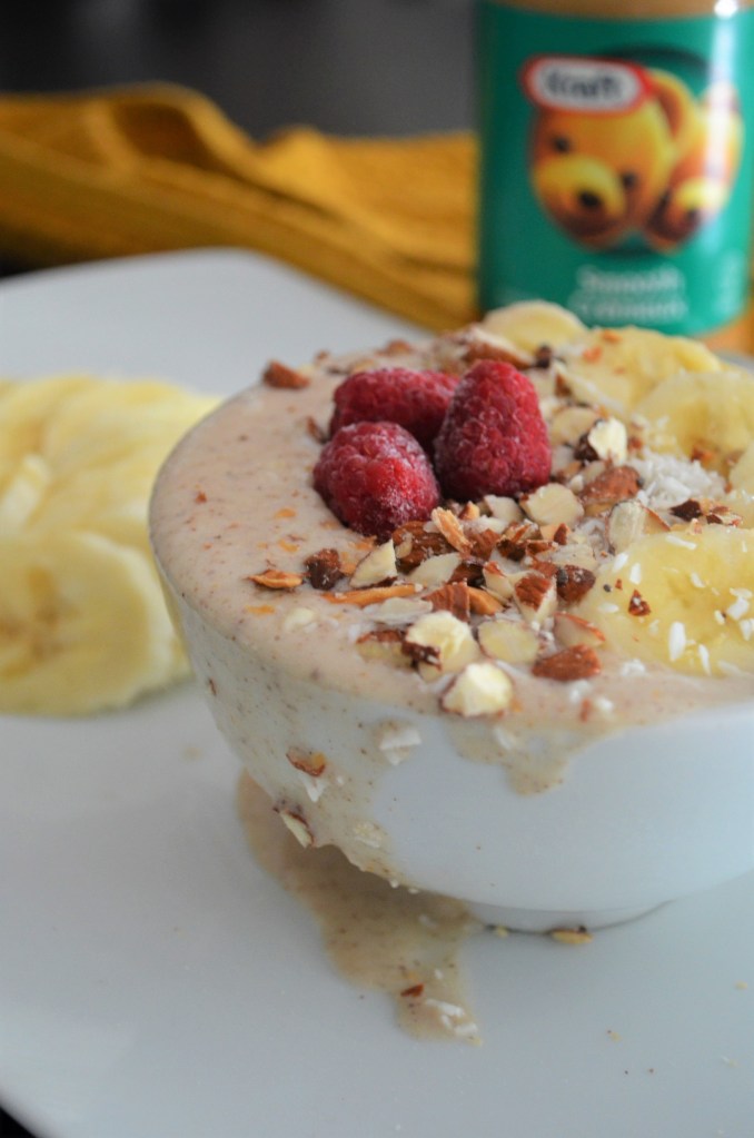 Peanut Butter Banana Smoothie Bowl By SweetNSpicyLiving