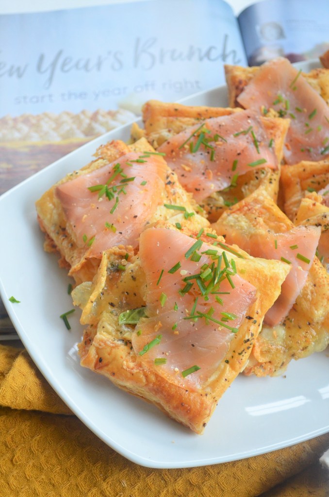 Salmon and Brie Cheese Puff Appitizer