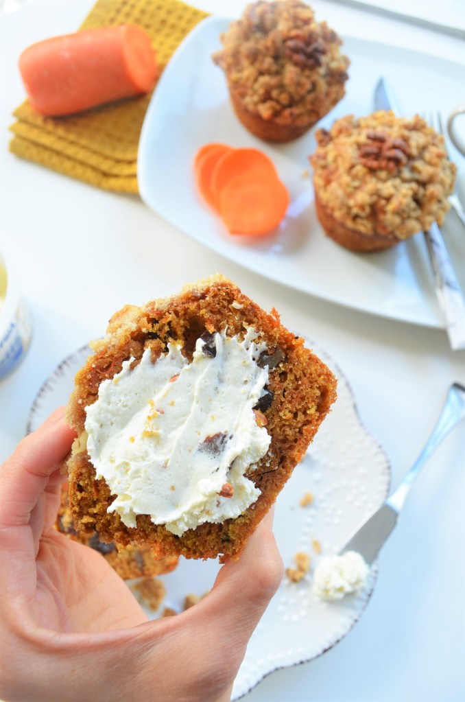 Small Batch Jumbo Carrot Muffin with Pecan Crumble
