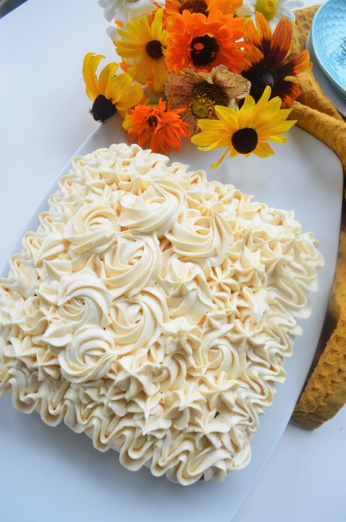 Small Batch Small Batch Pumpkin Cake with Cream Cheese Frosting By SweetNSpicyLiving