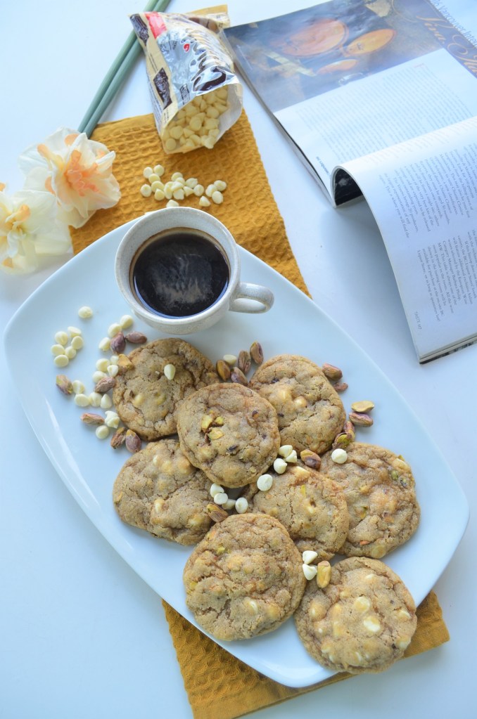 Small Batch Pistachio White Chocolate Chip Cookie