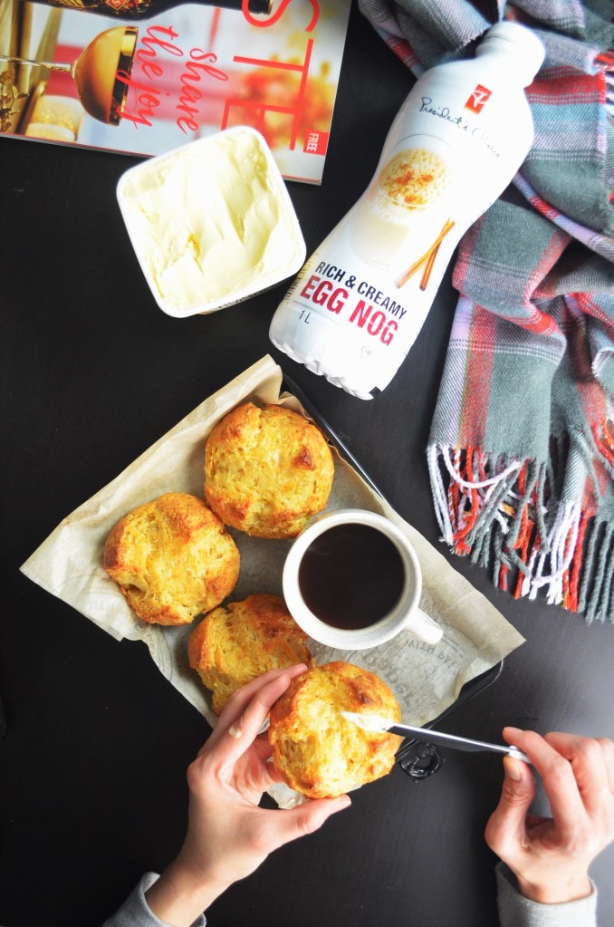 Small Batch Cheese Egg Nog Soda Bread
