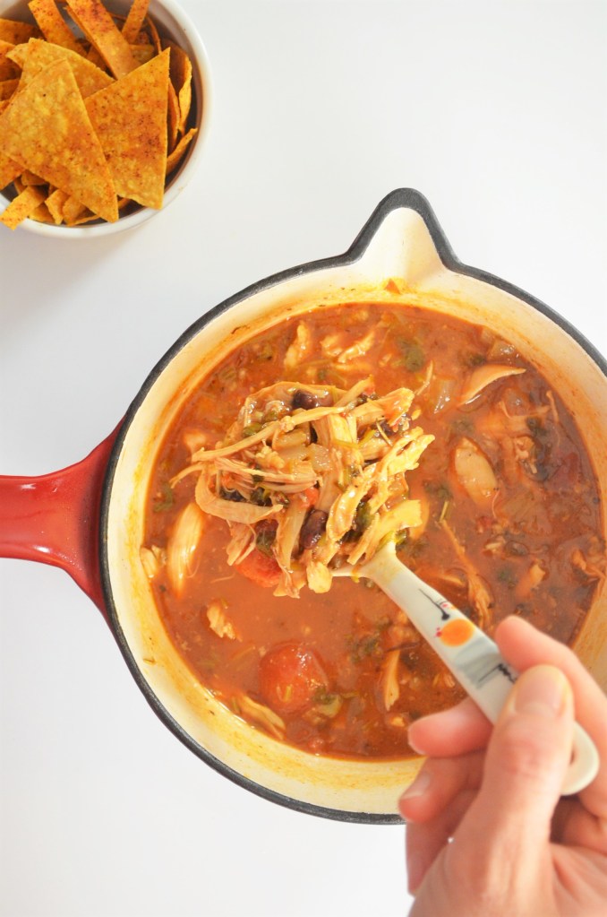 Black Bean Chicken Tortilla Soup By SweetNSpicyLiving