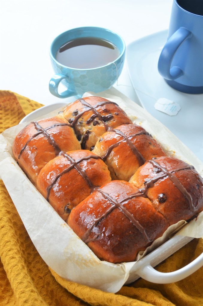 Chocolate Chip Hot Cross Buns