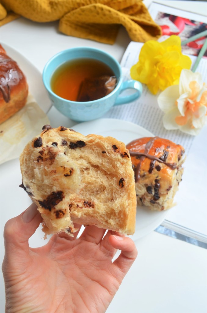 Small Batch Chocolate Hot Cross Buns