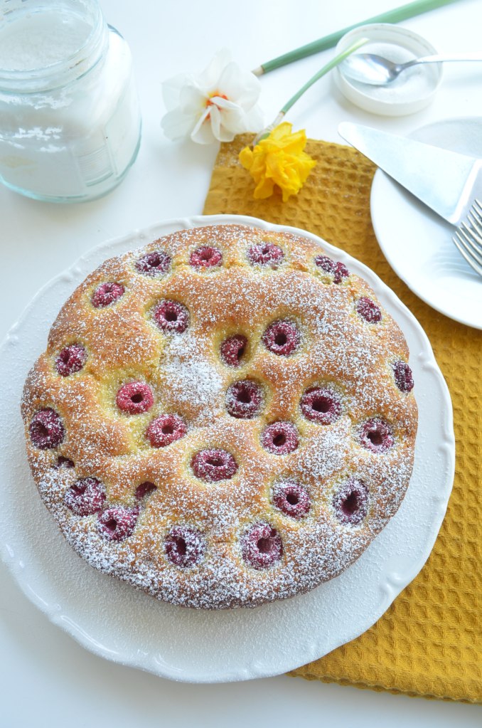 Easy Orange Raspberry Cake By SweetNSpicyLiving
