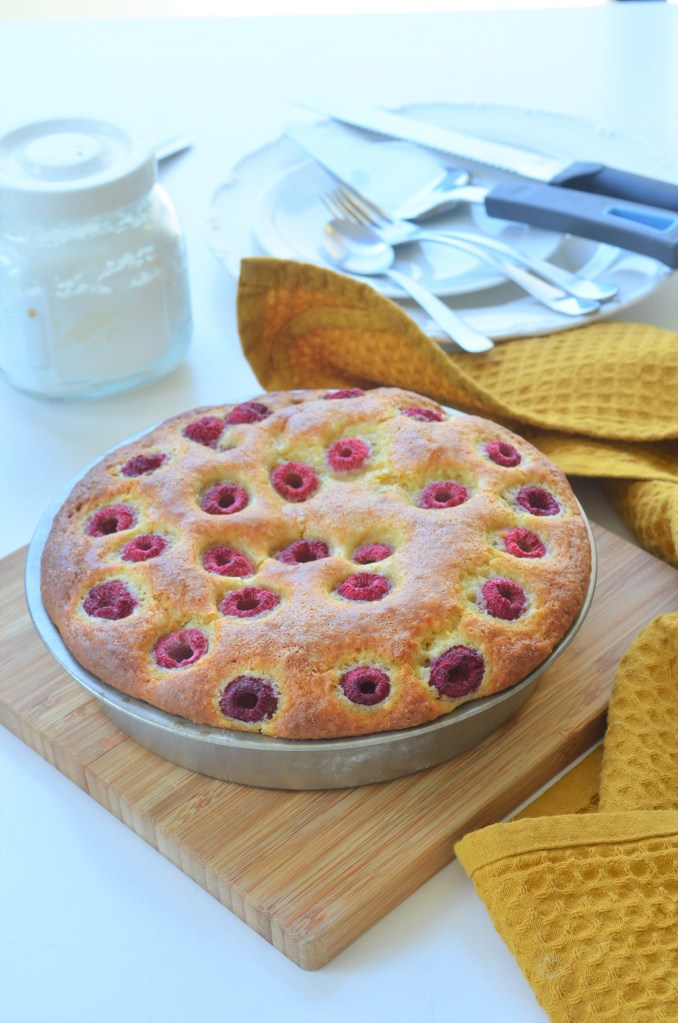 Orange Raspberry Cake By SweetNSpicyLiving