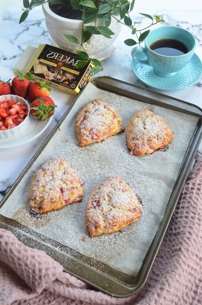 Very Strawberry White Chocolate Scones