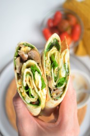 Spinach And Egg Mushroom Wrap