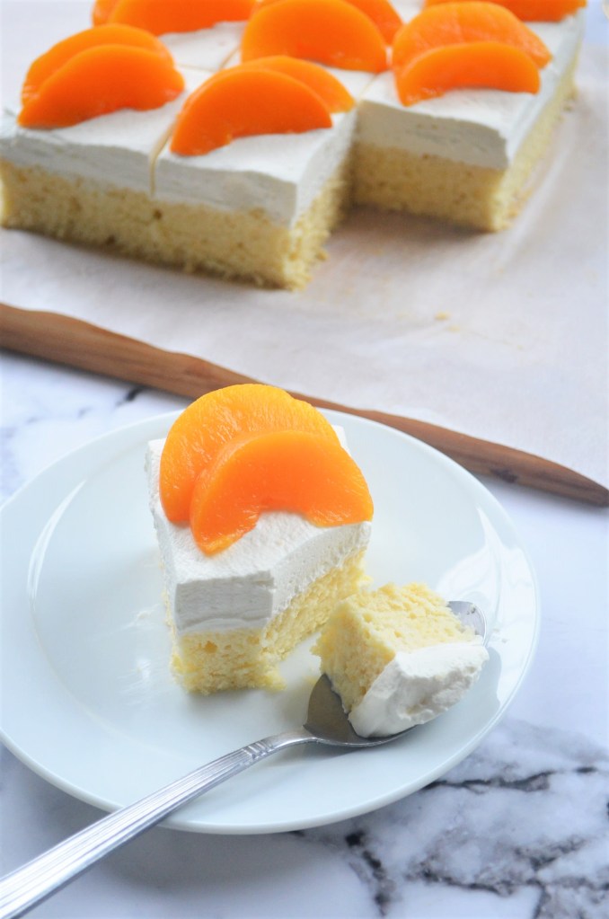Peach Tres Leches By SweetNSpicyLiving