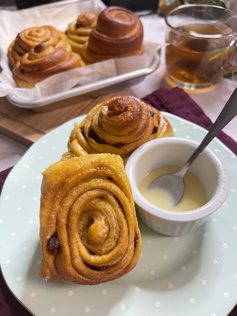 Pumpkin Cinnamon Roll By SweetNSpicyLiving