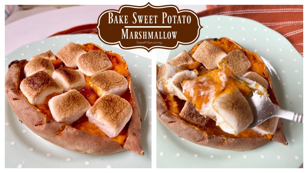 Bake Sweet Potato with Marshmallow