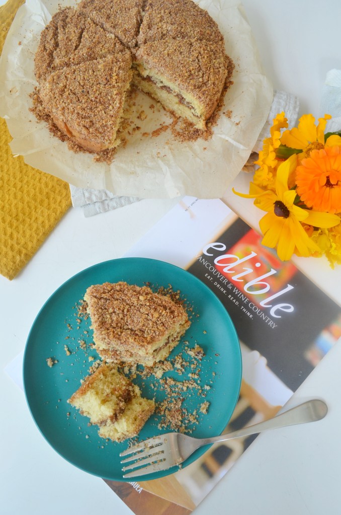 Yogurt Pecan Crumb Cake