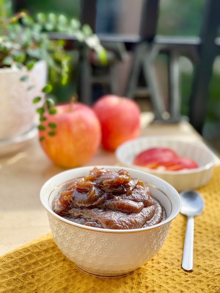 Small Batch Apple Butter Cinnamon Roll By SweetNSpicyLiving