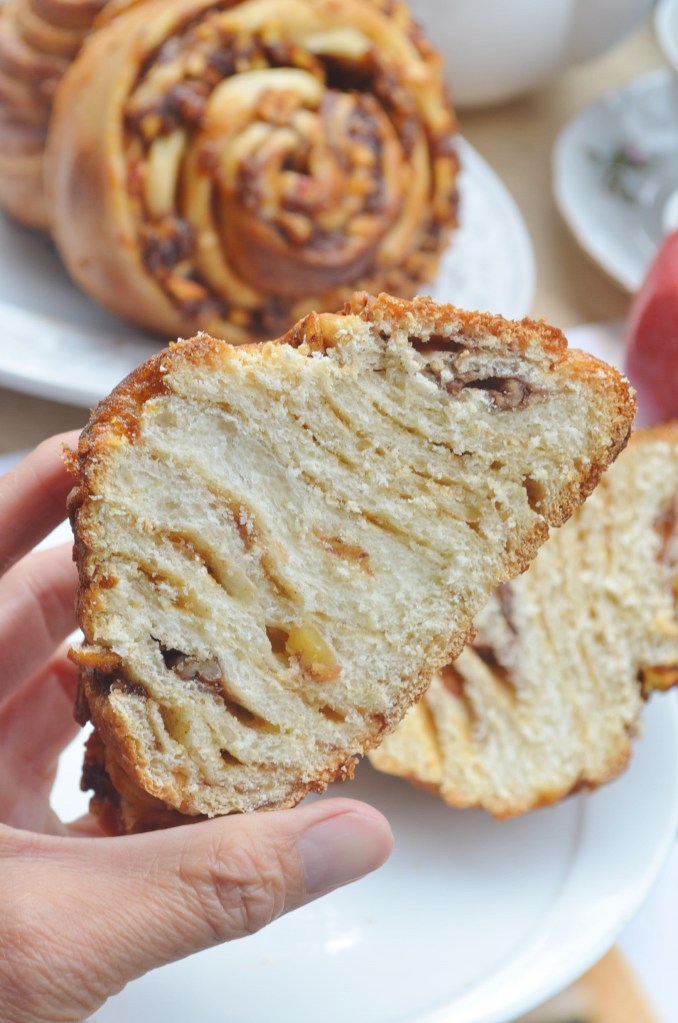 Small Batch Apple Butter Cinnamon Roll By SweetNSpicyLiving
